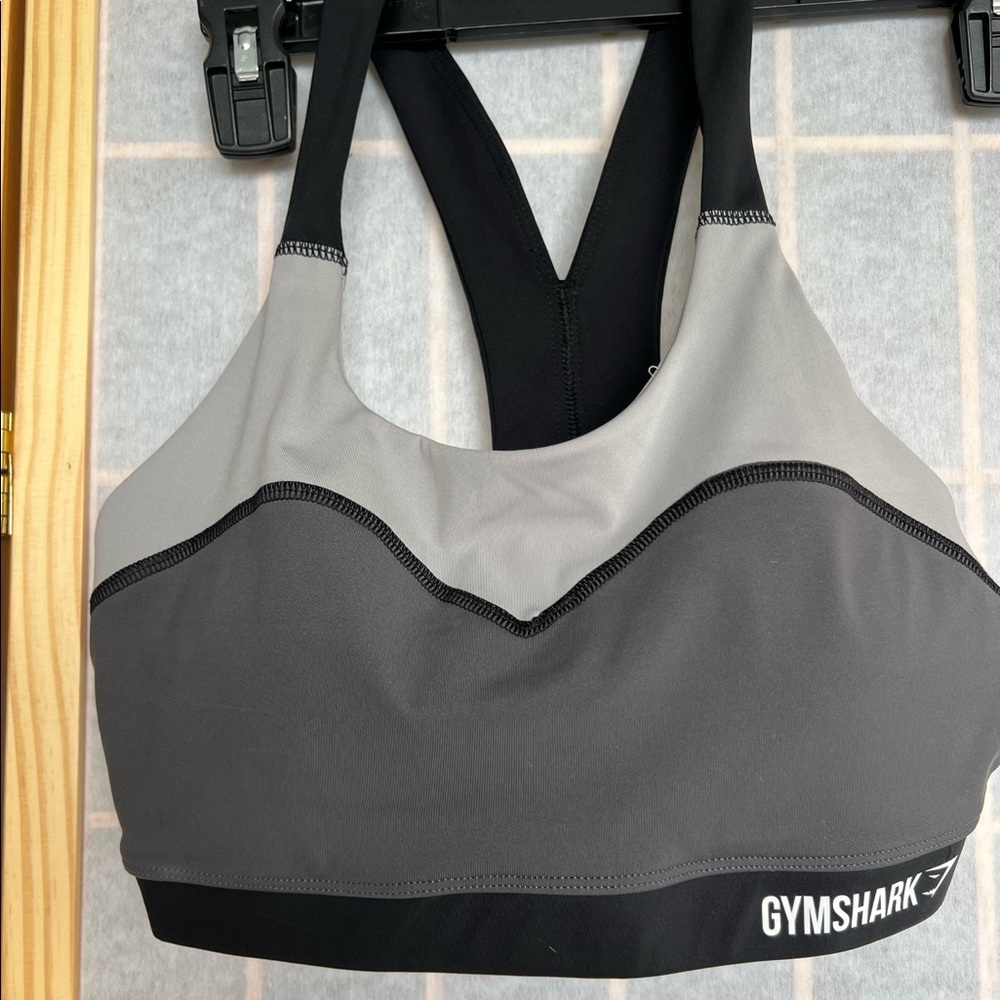 Gymshark black and grey sports bra